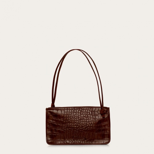 Suzanne Bag M, brown croco